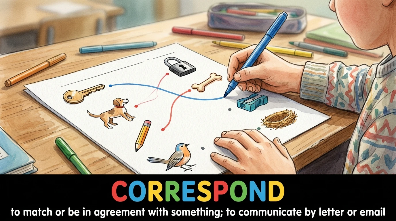 English Illustration for correspond